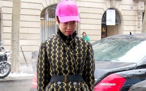 Streetstyle pinke Kappe