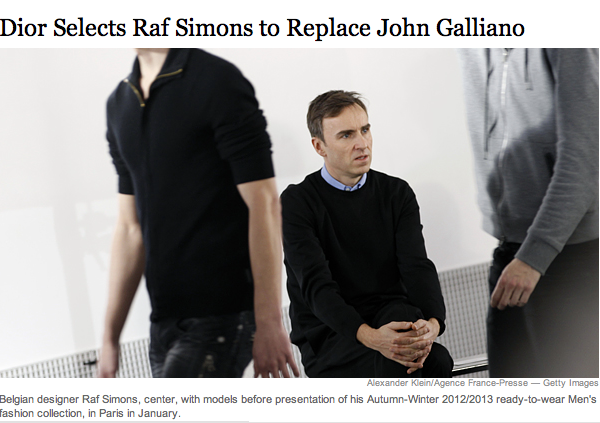 Nun doch: Raf Simons geht zu Dior