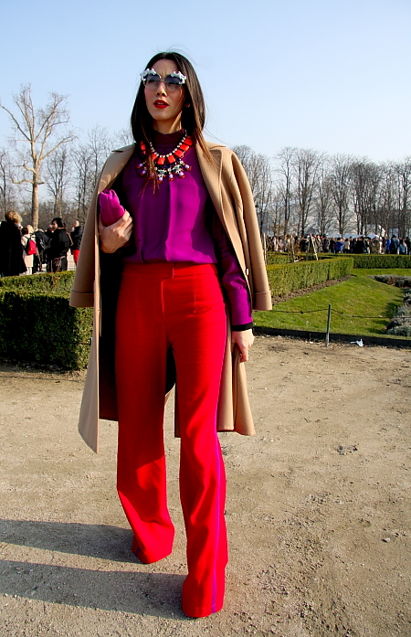 Modepilot-Streetstyle-Pink zu Rot-Barbara Markert-Mode-Blog-Paris-Fashionweek