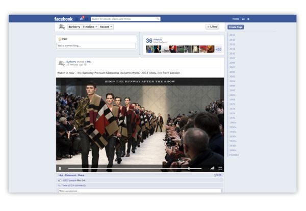 Burberry Prorsum Menswear Autumn_Winter 2014 Show - Live Stream on Facebook