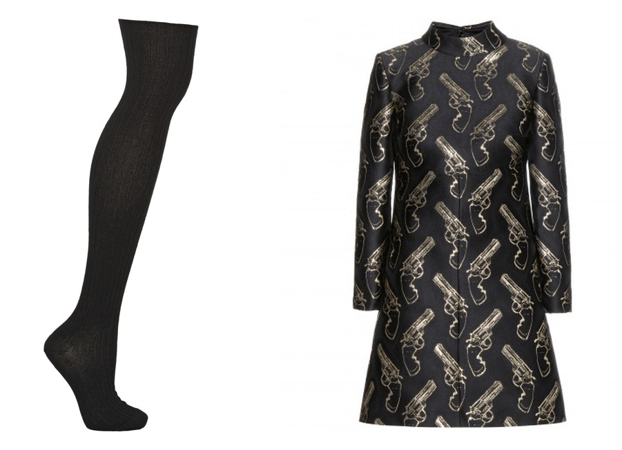 Overknee Strümpfe Net-a-porter dress Saint Laurent pistols Mini dress Mytheresa silk Seide Modepilot