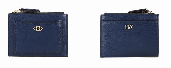 Diane von Furstenberg Fortune Card holder blue leather Modepilot