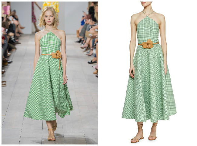 michael kors vichy gingham grün weiß kleid sommer 2015 kaufeb