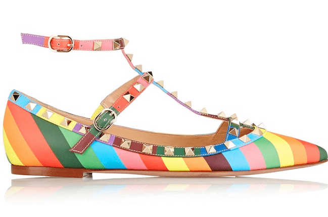 Valentino Rockstuds Modepilot Schuhe Regenbogen