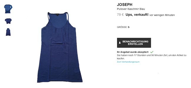 Joseph Cashmere blue Modepilot