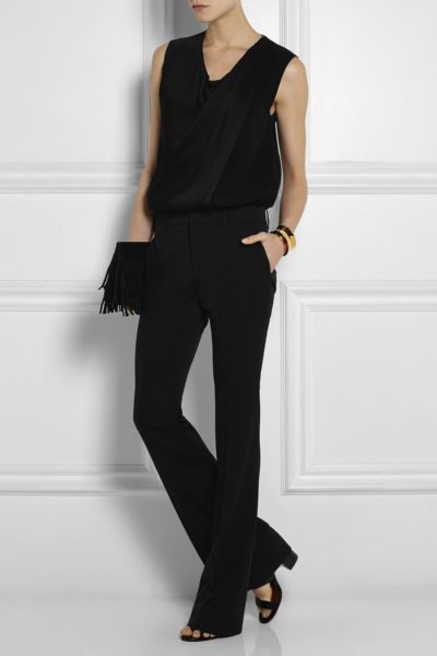 Schwarze Schlaghose Gucci Twill Modepilot Net-a-porter