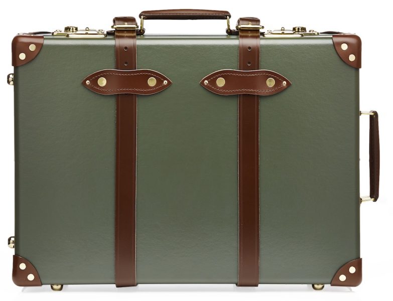 Modepilot Koffer GLOBE-TROTTER via STYLEBOP.com_CENTENARY 21 TROLLEY CASE_GREEN_TAN (3)