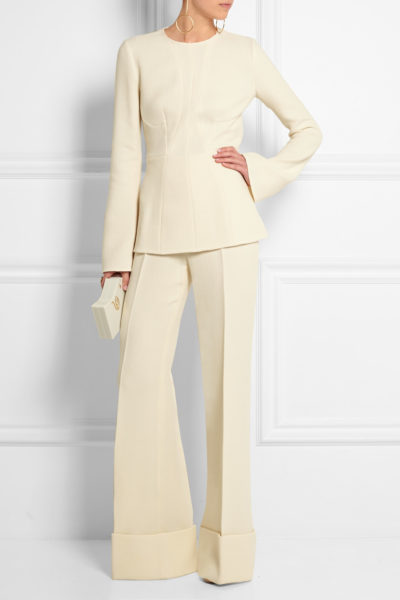 Stella McCartney Taillenhose Creme Schlaghose Modepilot Net-a-porter