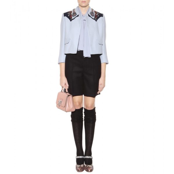 hellblaue Schluppenbluse von Miu Miu Thatcher Blouse Modepilot Mytheresa