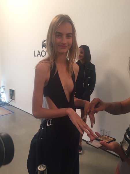 Lacoste New York Model backstage Modepilot