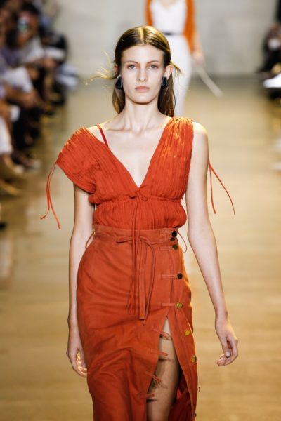 Altuzarra red leather dress Modepilot 2016