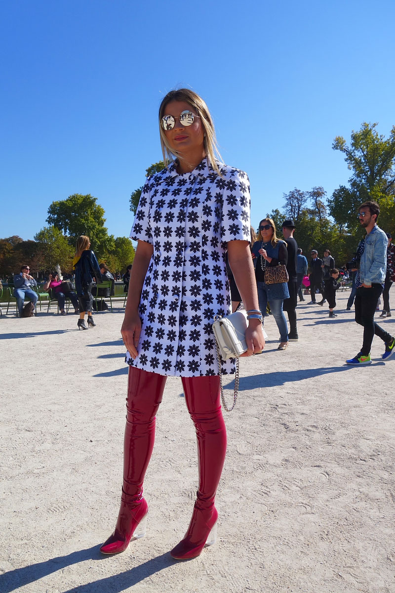 dior overknees red rot  allover streetstyle paris