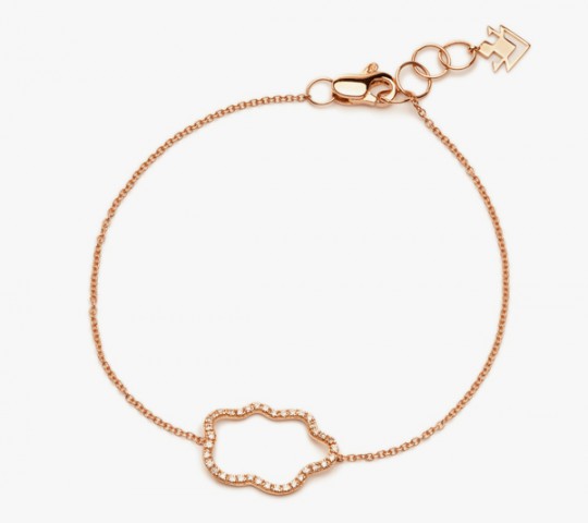 Kleines Armband aus Roségold mit braunen Diamanten vieri modepilot