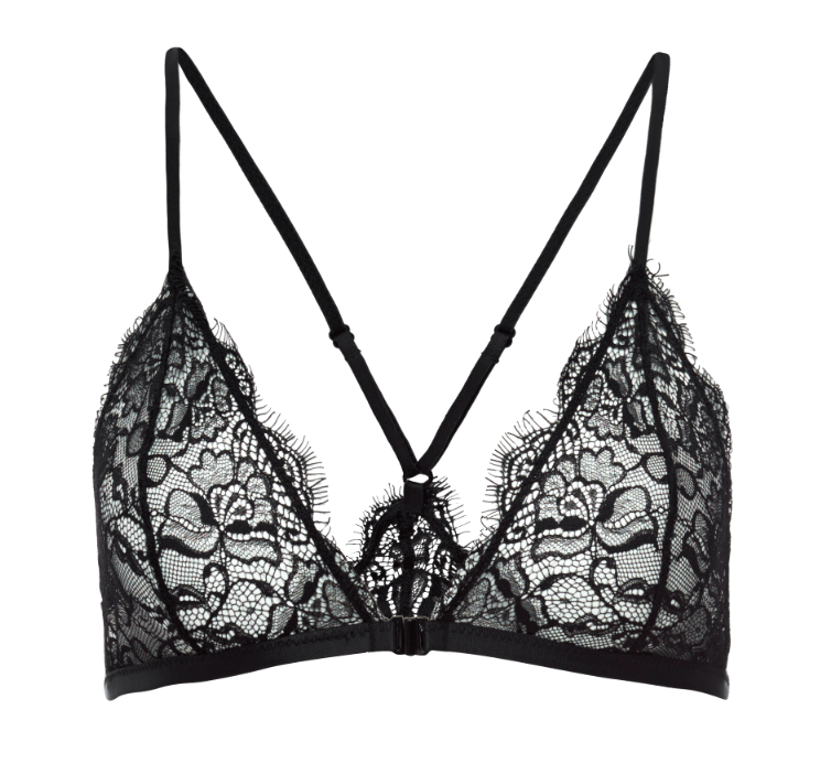 Anine Bing Triangel-BH Spitze schwarz Modepilot Dessous