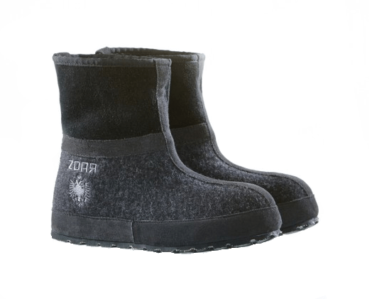 Zdar Winterstiefel Lammfell Filz Modepilot Schwarz