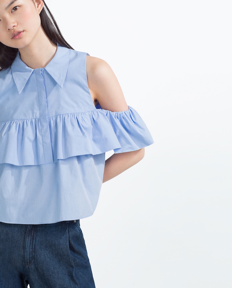 Zara Bluse Volants Shopping-Tipp Modepilot