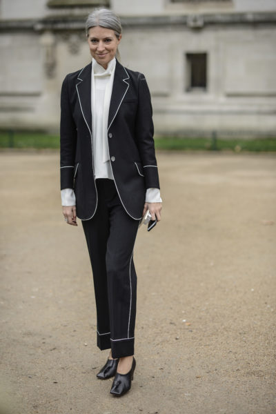 streetstyle Haute couture best dressed modepilot sarah harris graue haare