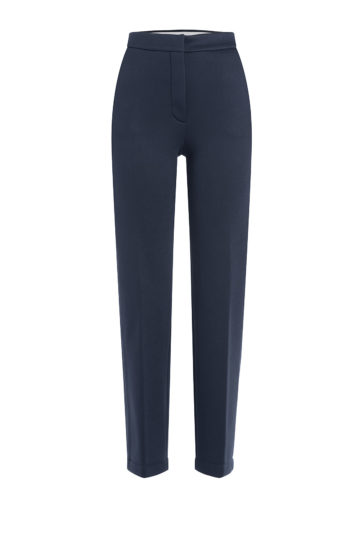 cigarette trousers schmal geshchnittene hose dunkelblau