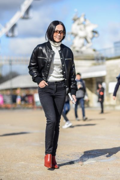 Lederjacke Streetstyle Modepilot Paris