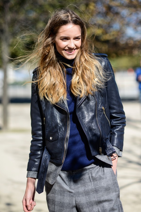 Streetstyle Lederjacke Anzug Sommer Modepilot