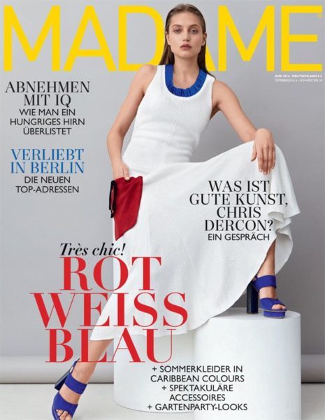 Cover der aktuellen Madame (Juni 2016), gestylt von Konstantin Spachis