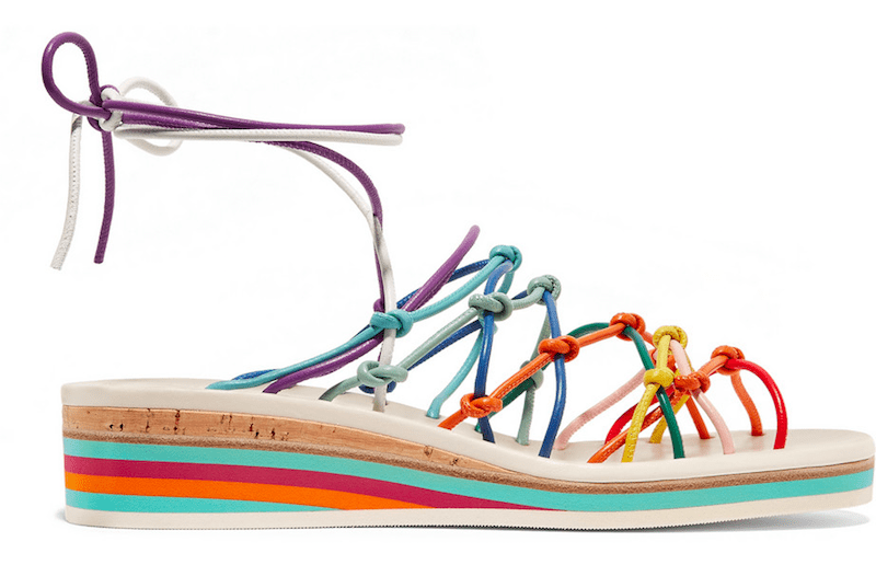 Chloe Regenbogen bunt Sandale rainbow Modepilot