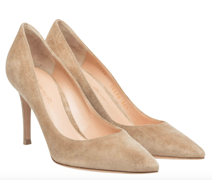 Gianvito Rossi Pumps Velours Bisque sandfarben Modepilot