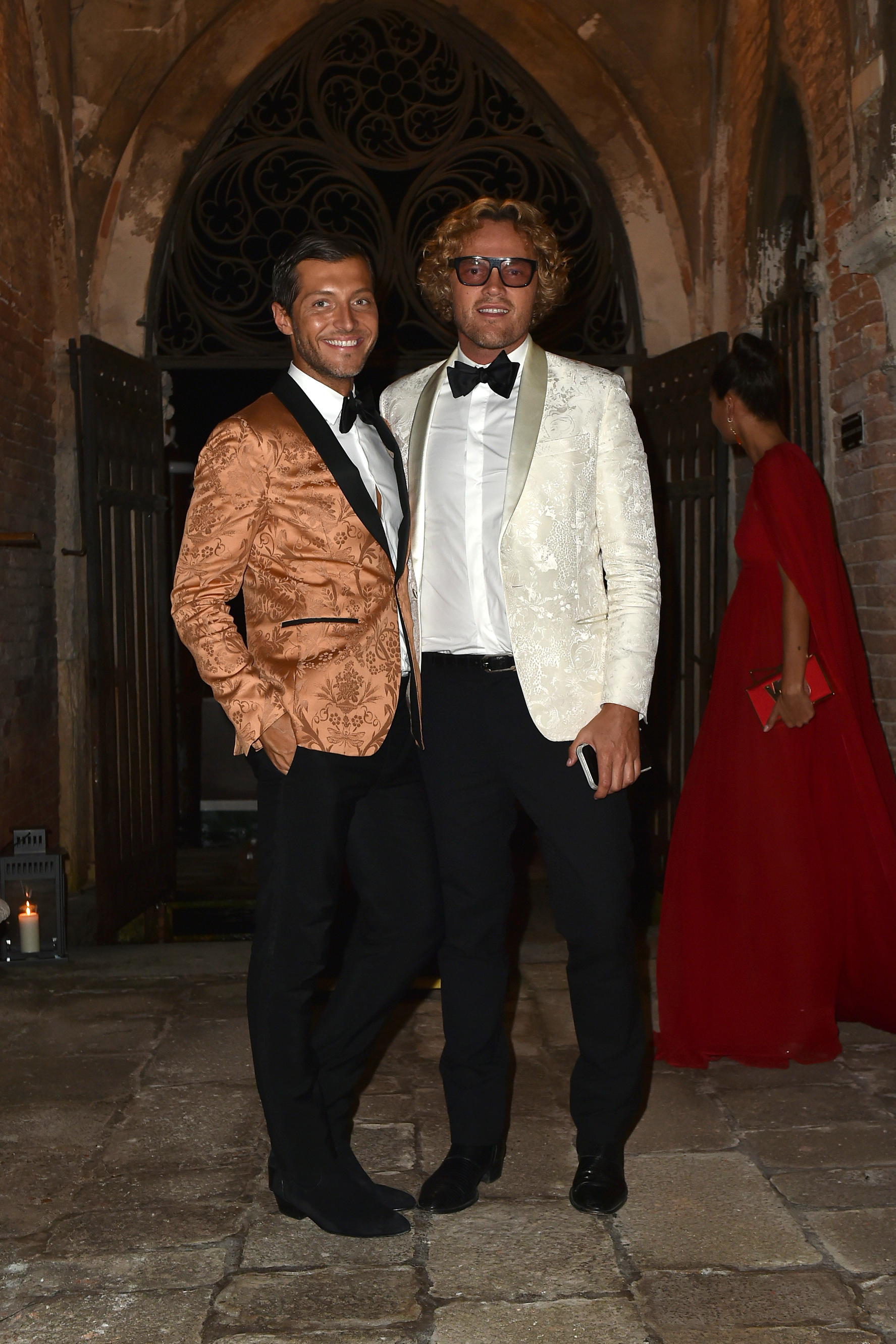 Peter Dundas (re) und Evangelo Bousis bei einem Valentino-Dinner zu ehren von Vogue Italia-Chefredakteurin Franca Sozzani