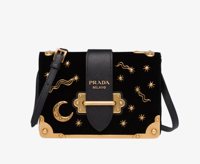 Prada handtasche klein gold