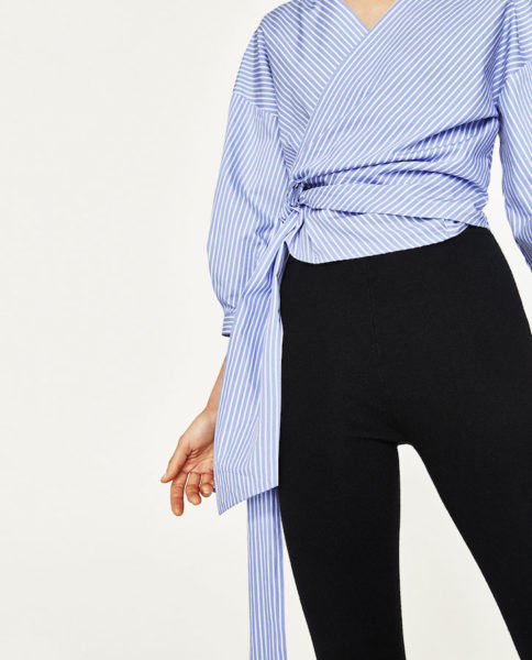 Zara Wickelbluse gestreift Modepilot