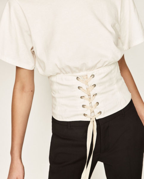 Zara Corsage T Shirt belt Modepilot