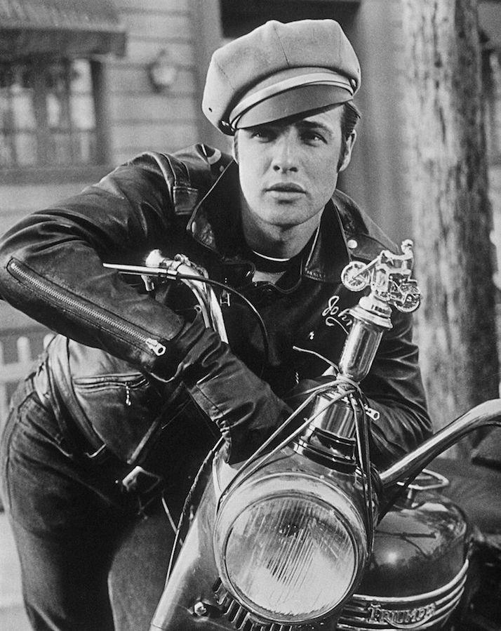 Marlon Brando in a leather jacket by Schott