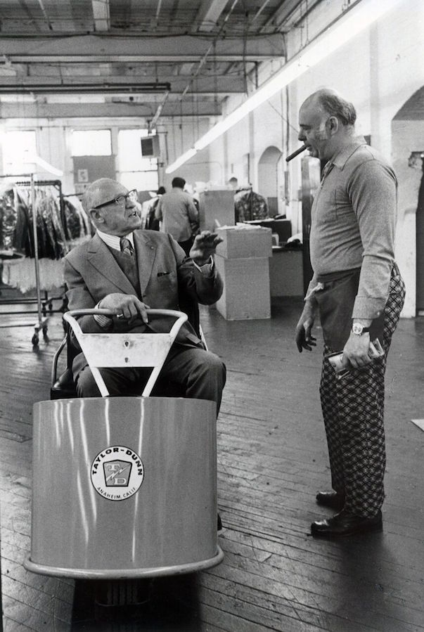Co-founder Irving Schott with son Mel