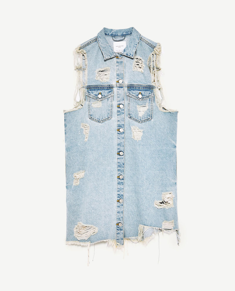 Jeanskleid Zara Mini washed distressed Modepilot