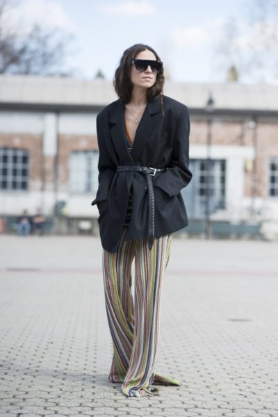 Street style Mailand Milano Milan Blazer belt Modepilot winter 2017