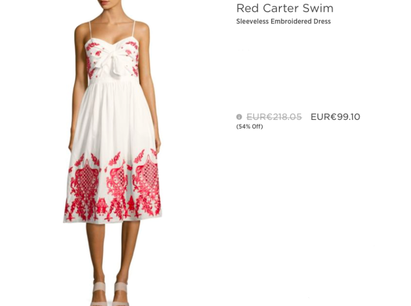 Red Carter Swimwear Saks off Kleid midi Modepilot