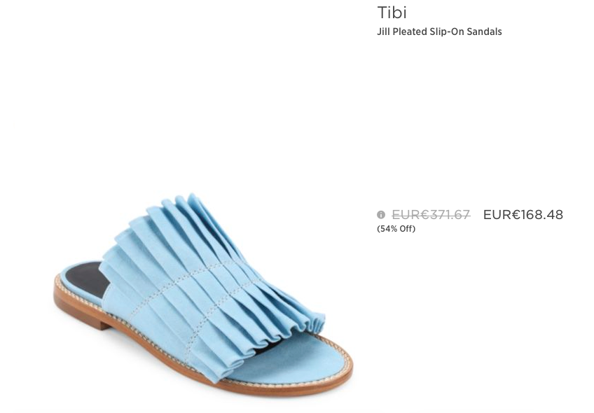 Tibi Mules Modepilot hellblau Saks off fifth 5th