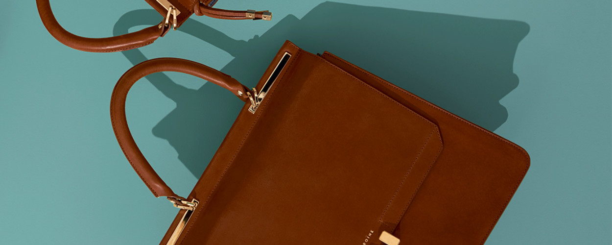Maison Heroine Modepilot Handtasche Aktentasche Cognac Leder