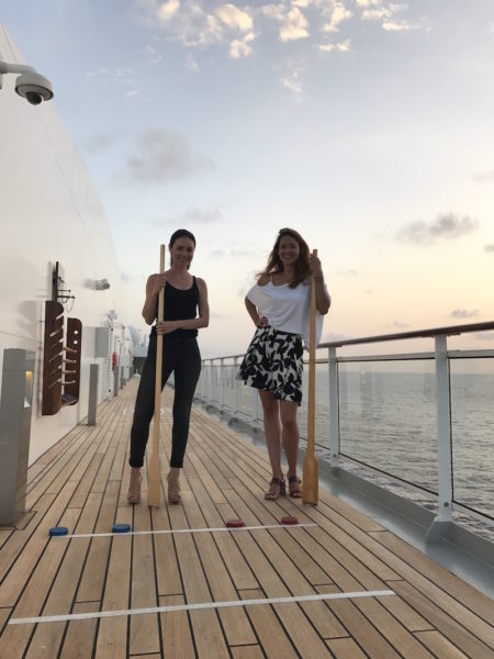 Monika Dlugokecki Woman Magazin Kathrin Bierling Modepilot MS Europa 2 Cruise Shuffleboard