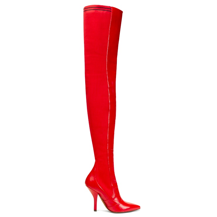Fendi Overknee boots Stiefel Modepilot red rot