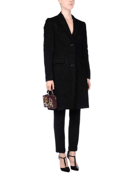 Modepilot schwarzer Mantel Wolle Dolce Gabbana