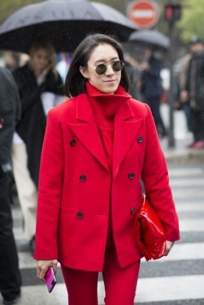 Street Style Rot Paris Celine Modepilot Eva Chen