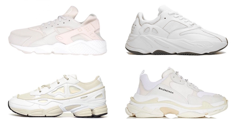 Sneaker chunky dick weiss balenciaga huarache Yeezy Raf