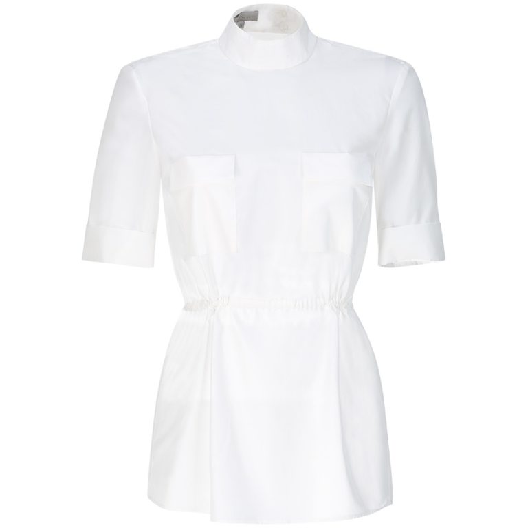 Bluse Stehkragen Halbwarm weiss Modepilot Philomena Zanetti