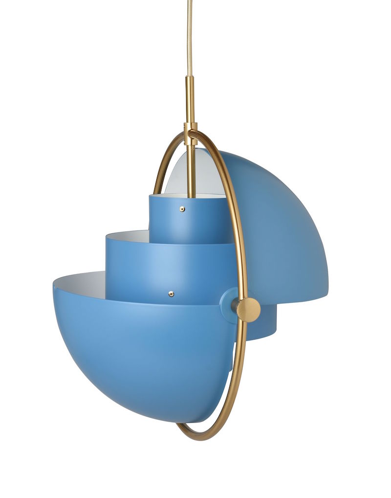 Modepilot Lampe Inneneinrichtung Blau Messing Gubi