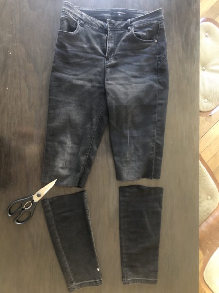 Slim Jeans kürzen Modepilot Radlerhosen DIY