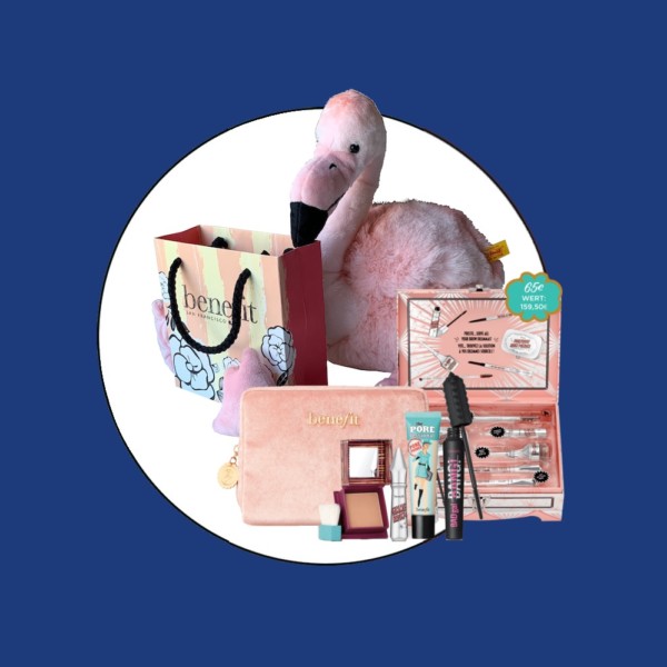 Tür 12: Flausch-Flamingo von Steiff und elf Benefit-Produkte