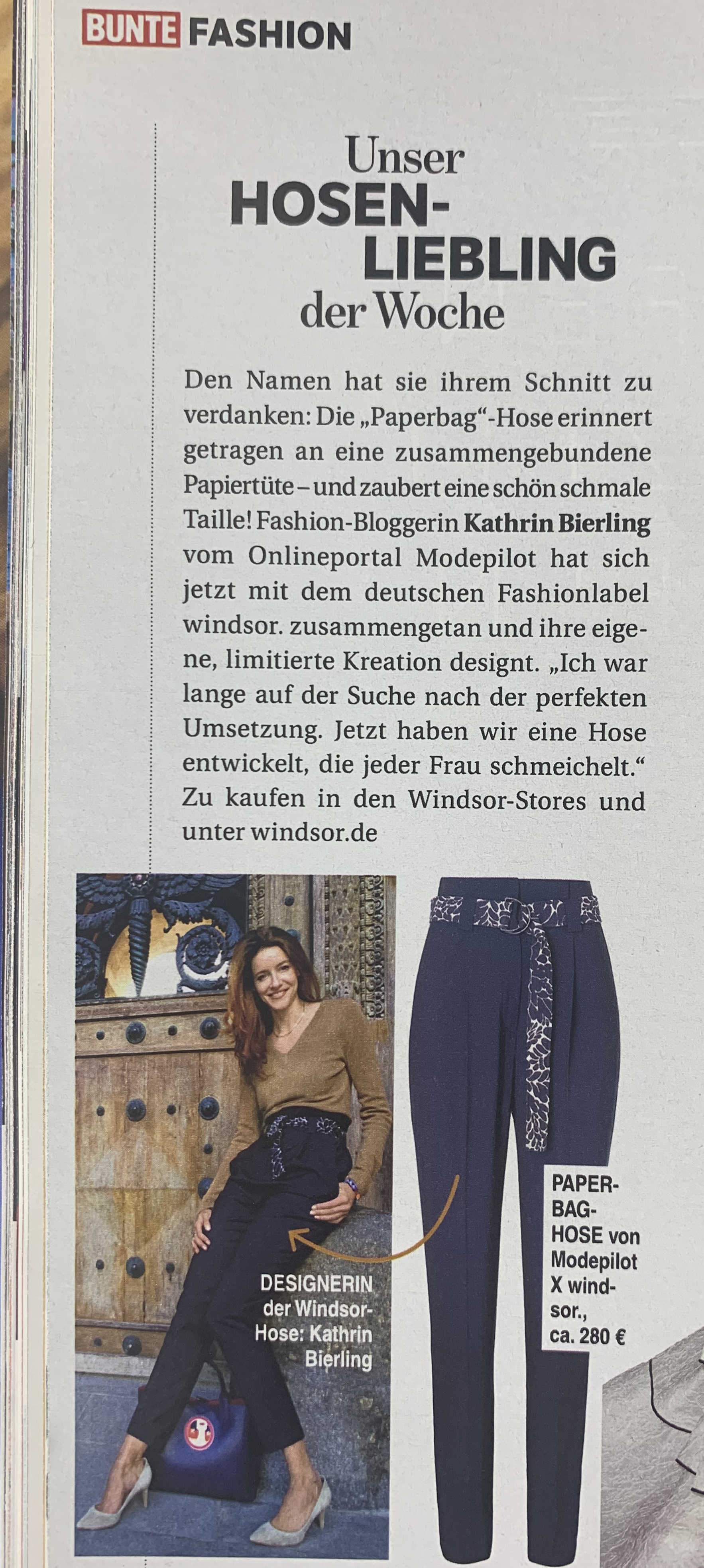 Bunte Magazin Windsor Paperbag Hose Modepilot Kathrin