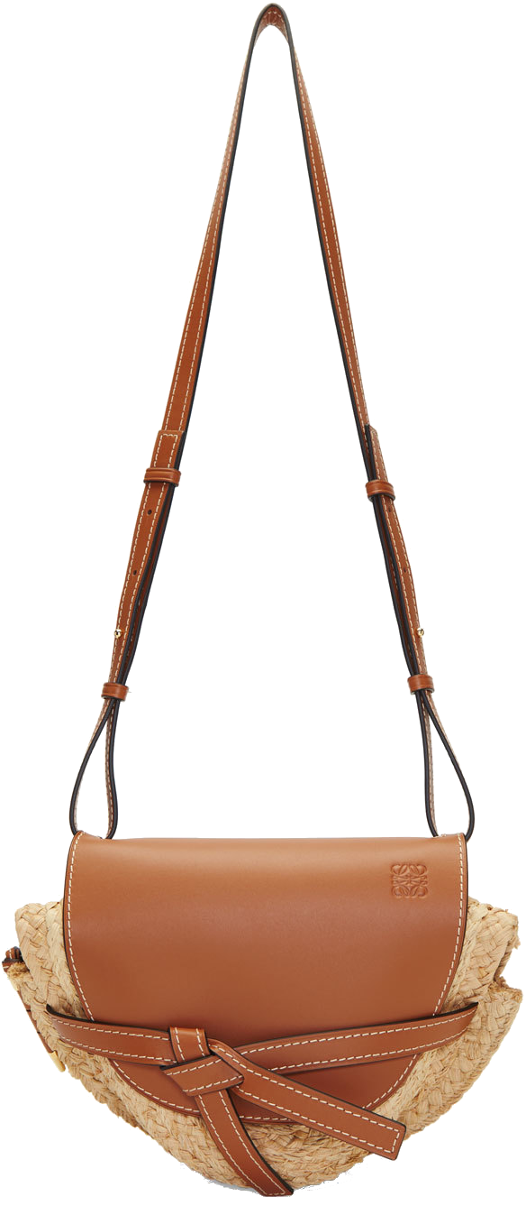 Raffia Leder Tasche Loewe Modepilot