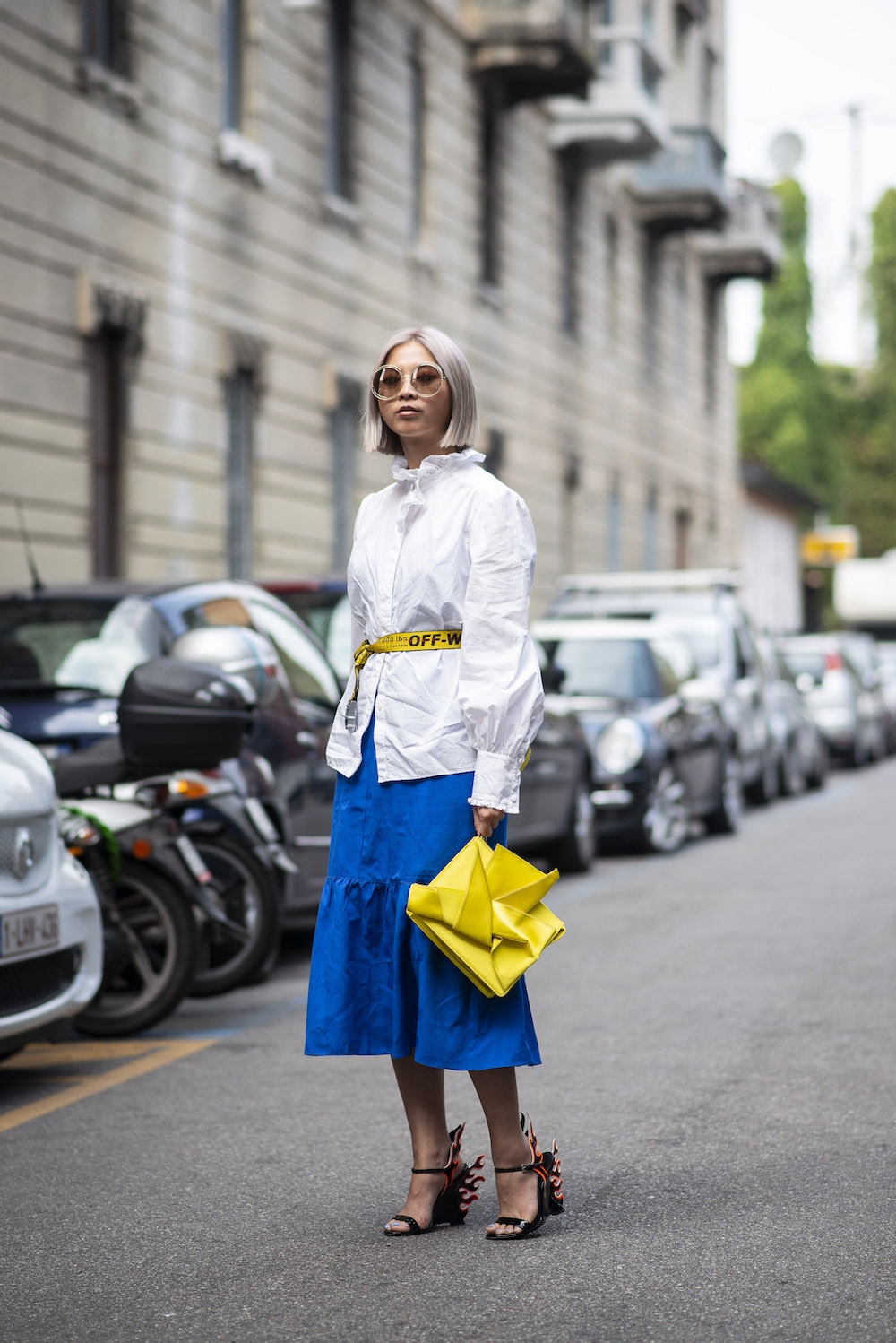 Mailand: Street Style bei der Jil Sander Show für Spring/Summer 2019